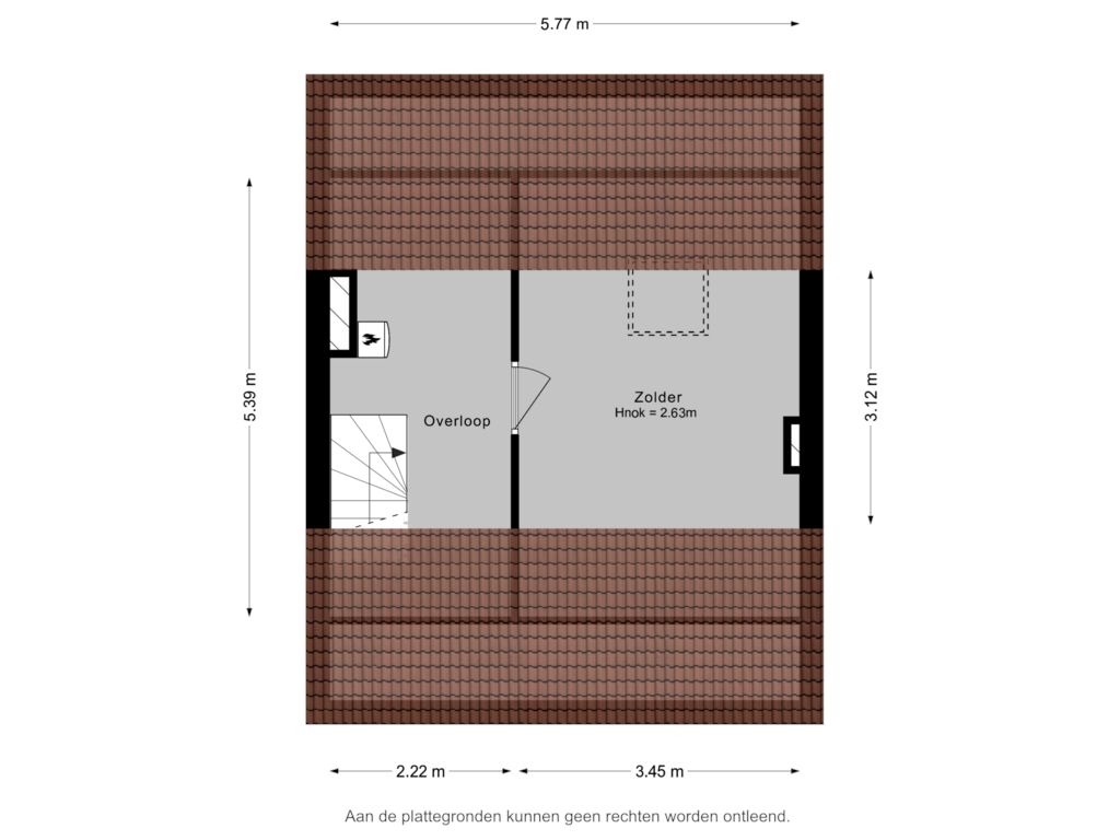 Bekijk plattegrond van 2e verdieping van Barkstraat 7