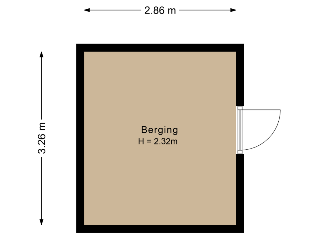 View floorplan of Berging of Steenbeltweg 53