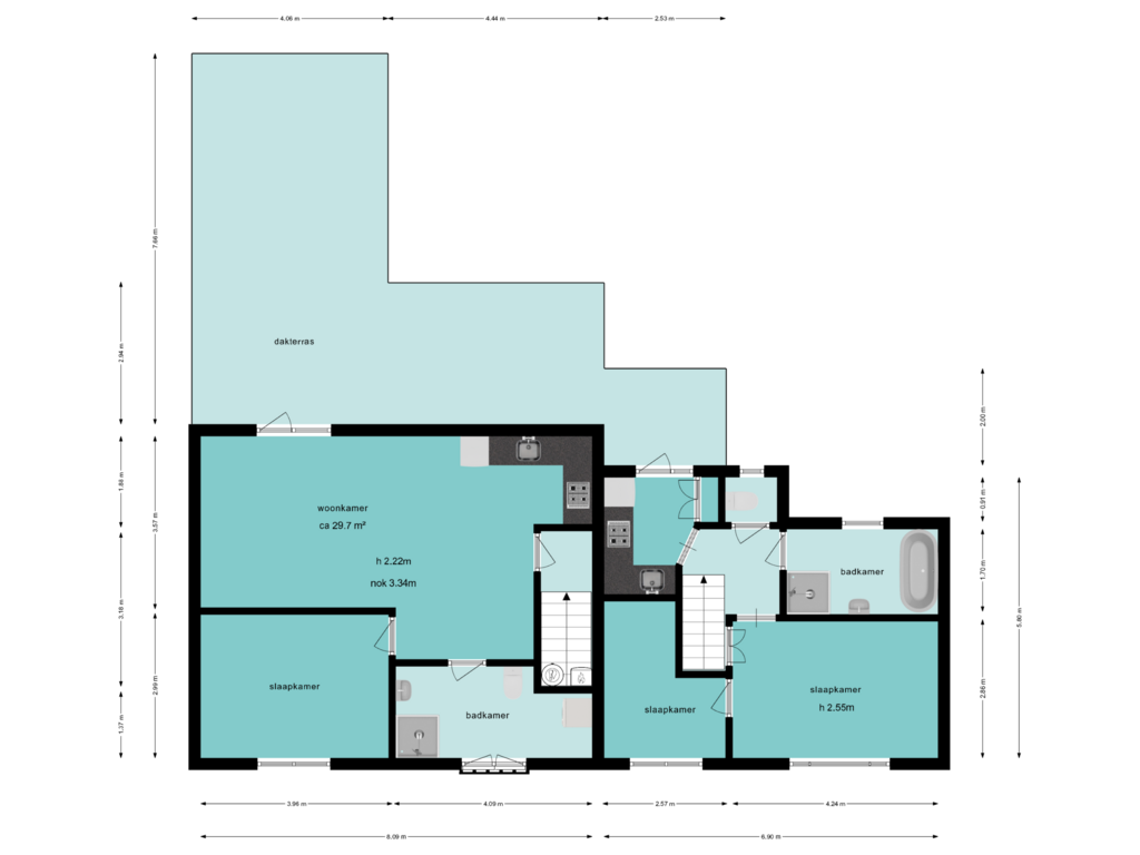 Bekijk plattegrond van 1e verdieping van Leeghwaterstraat 133