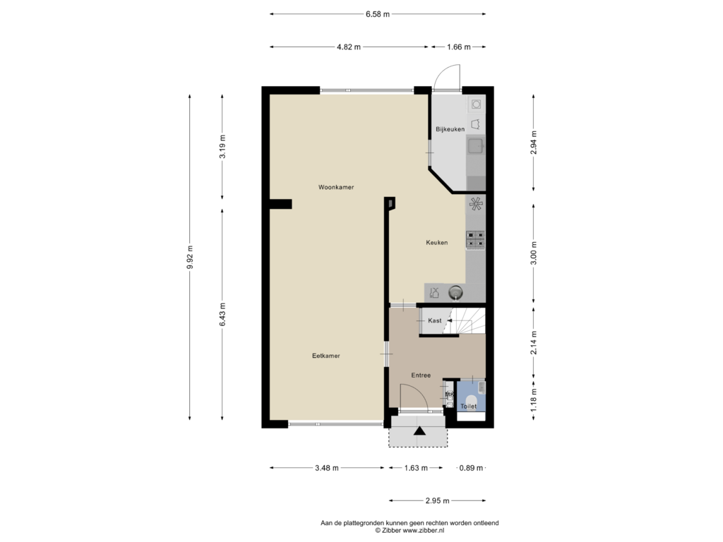 Bekijk plattegrond van Begane Grond van Spuistraat 9