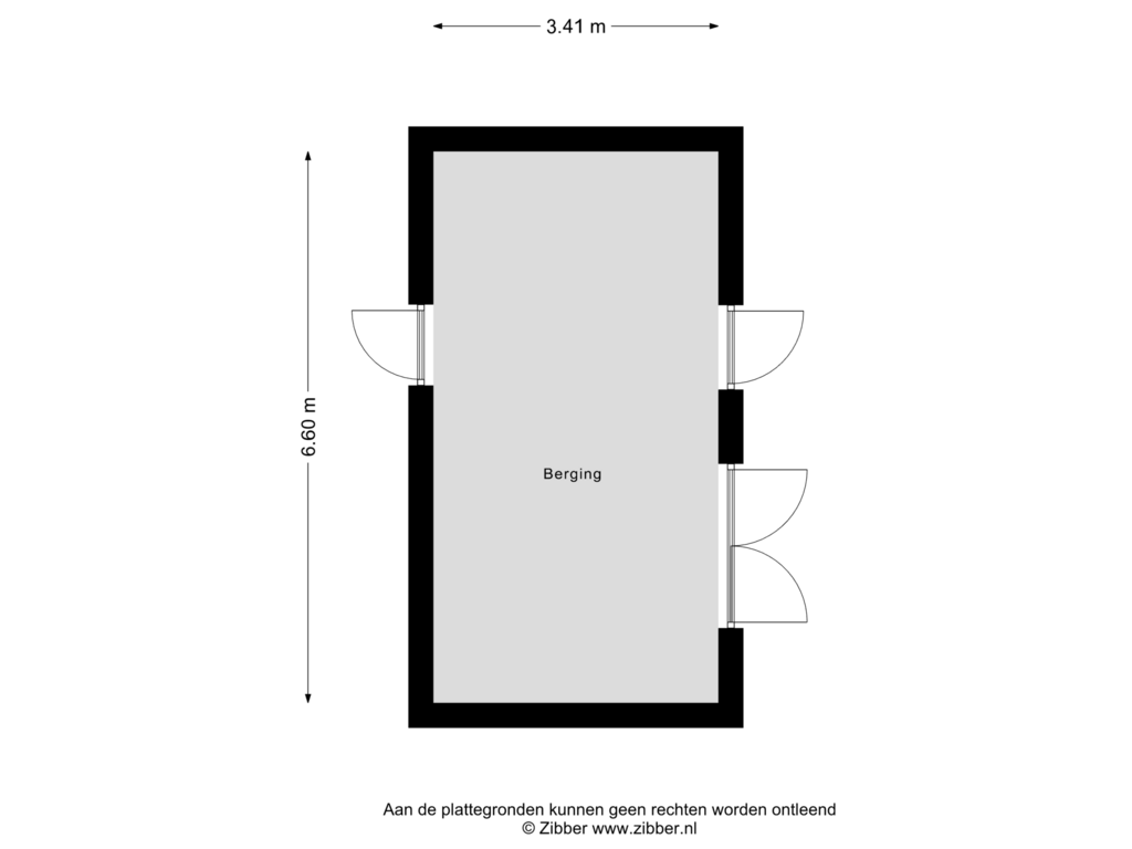 Bekijk plattegrond van Berging van Spuistraat 9