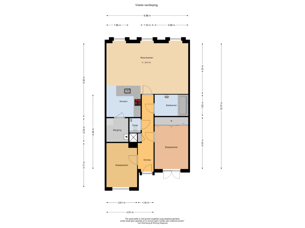 Bekijk plattegrond van Vierde verdieping van Cornelis Dirkszstraat 11-D20