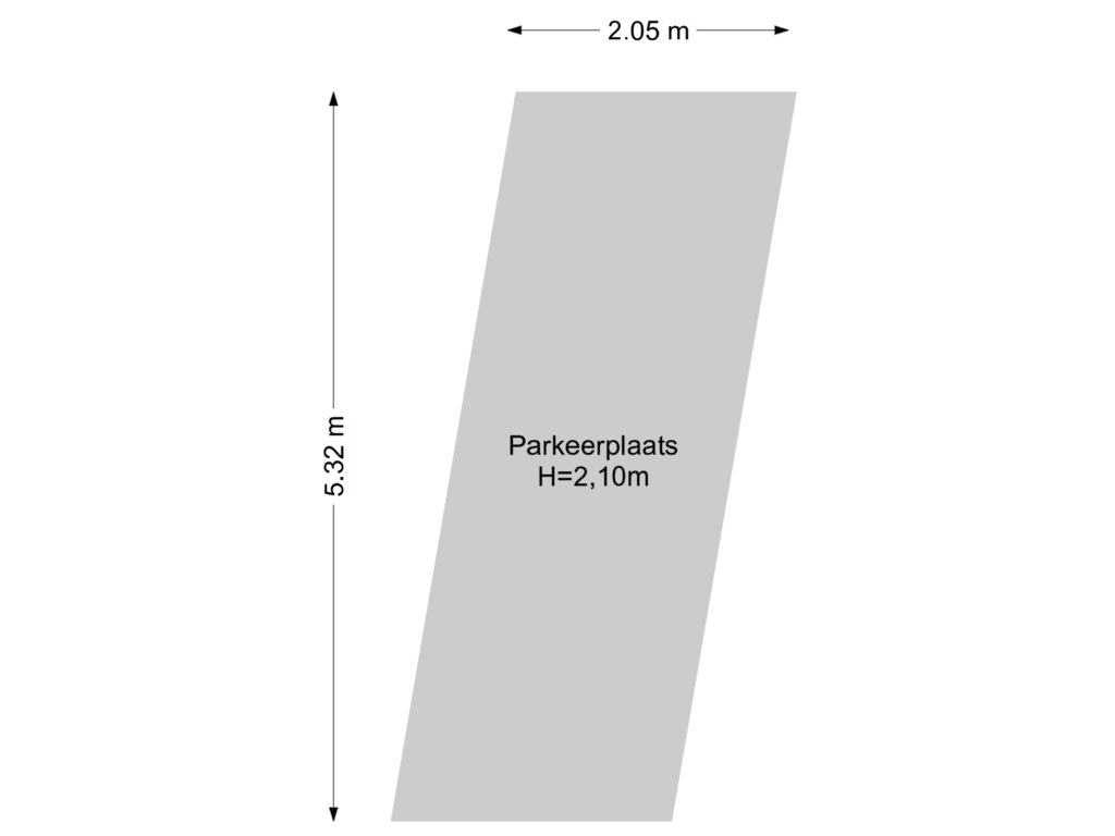 View floorplan of Parkeerplaats of Veendijk 1-AAP19