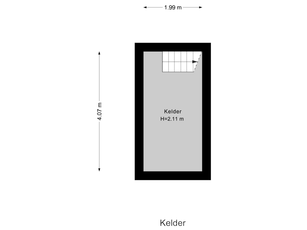 View floorplan of Kelder of Wikkeweg 6