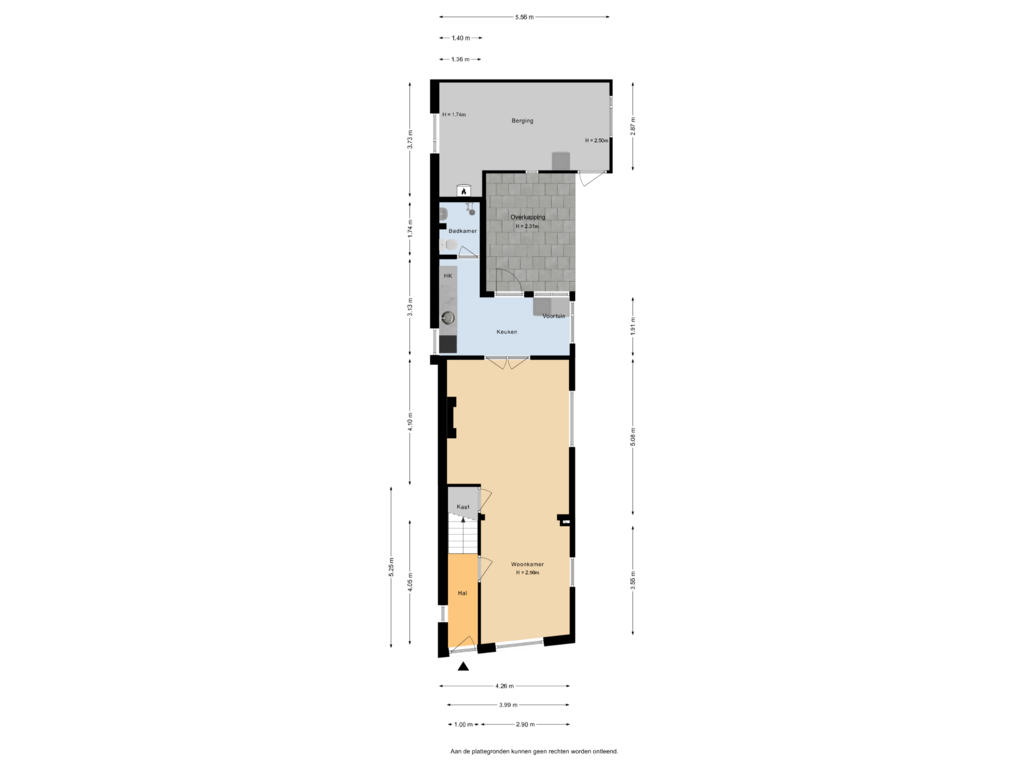 Bekijk plattegrond van Begane grond van Middenstraat 23