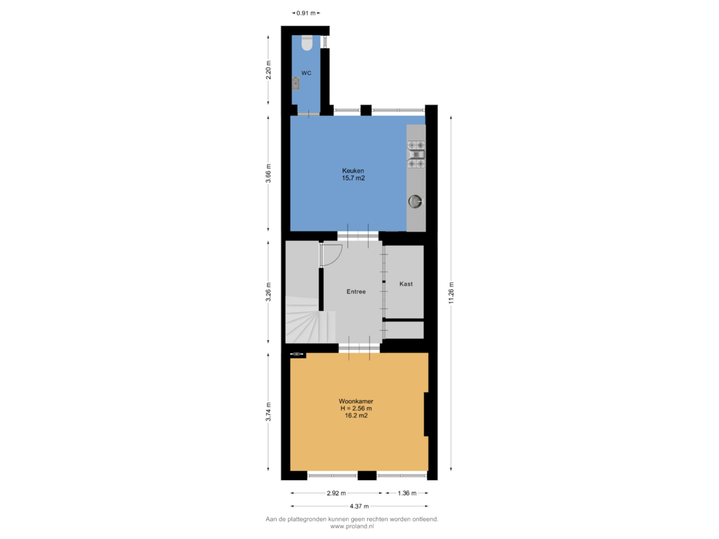 Bekijk plattegrond van 1e Verdieping van Paardenstraat 7-4