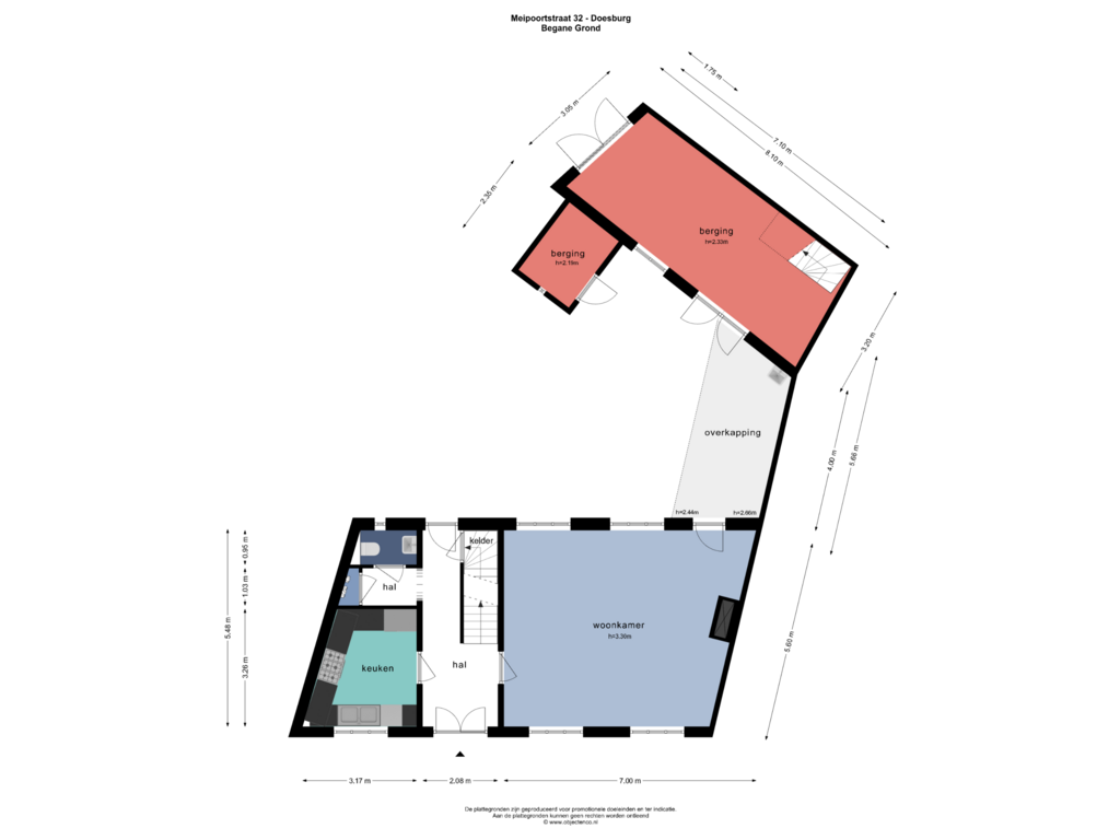 Bekijk plattegrond van BEGANE GROND van Meipoortstraat 32