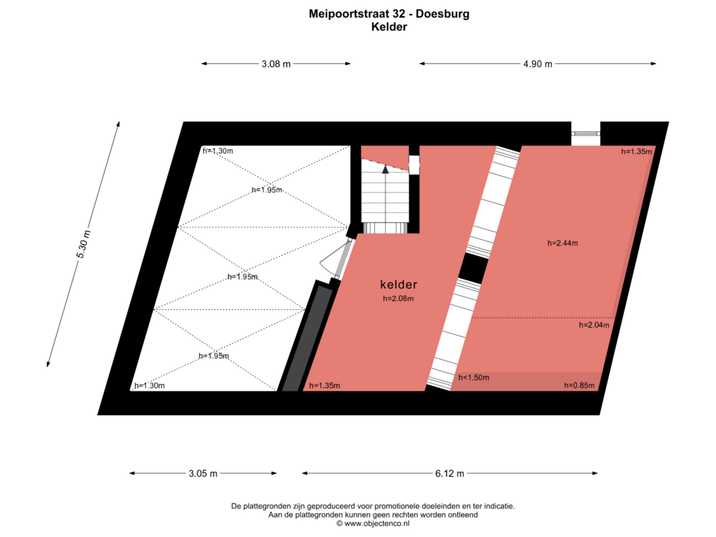 Bekijk plattegrond van KELDER van Meipoortstraat 32