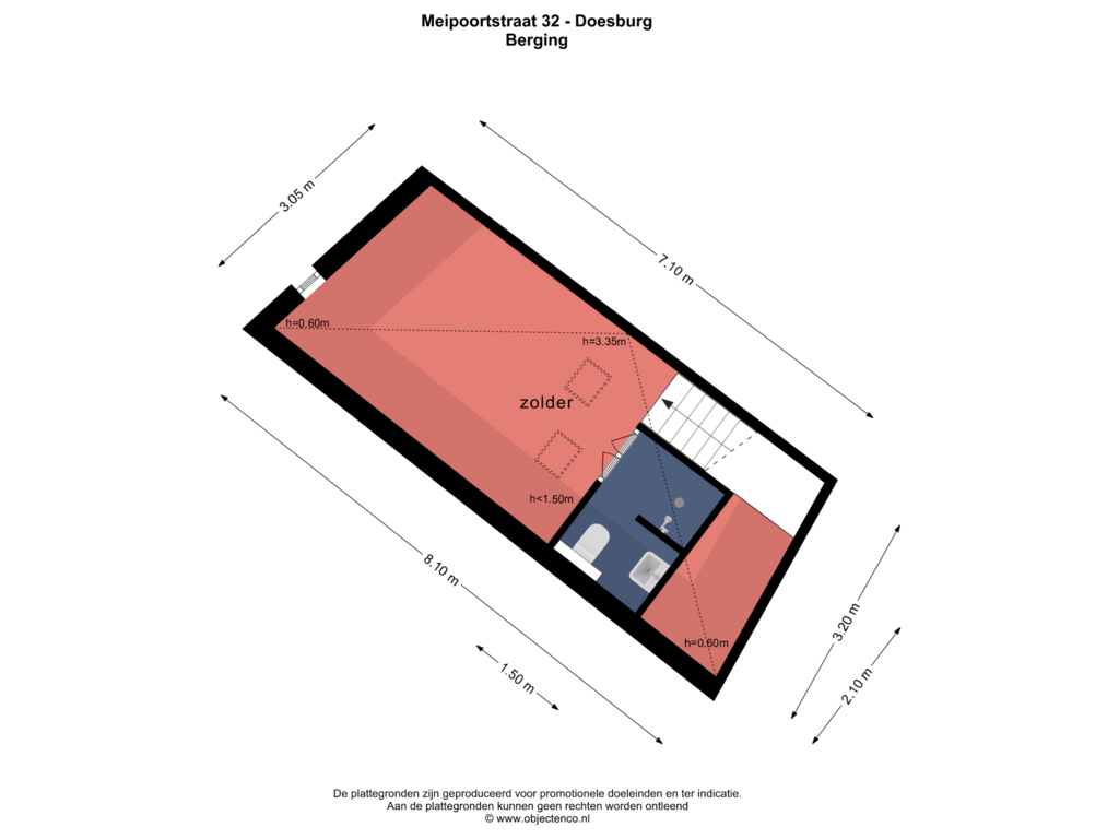 Bekijk plattegrond van BERGING van Meipoortstraat 32