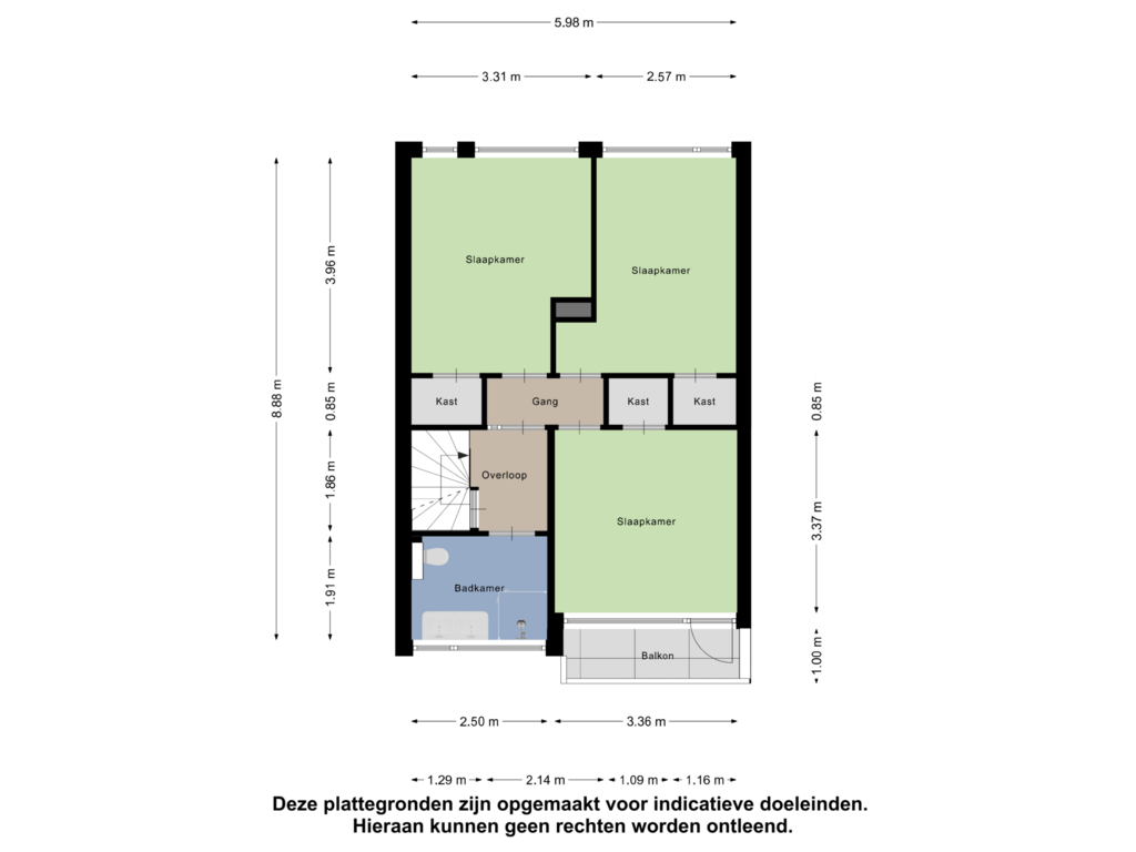 Bekijk plattegrond van Eerste verdieping van Rembrandtlaan 53