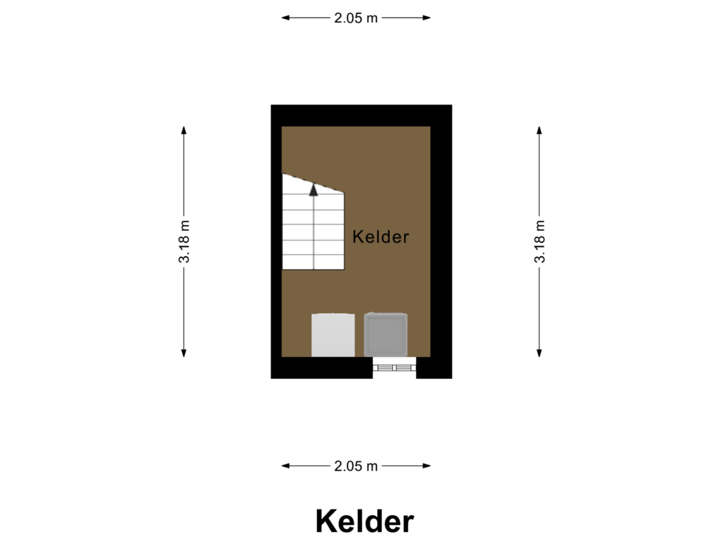 Bekijk plattegrond van Kelder van Groenstraat 35