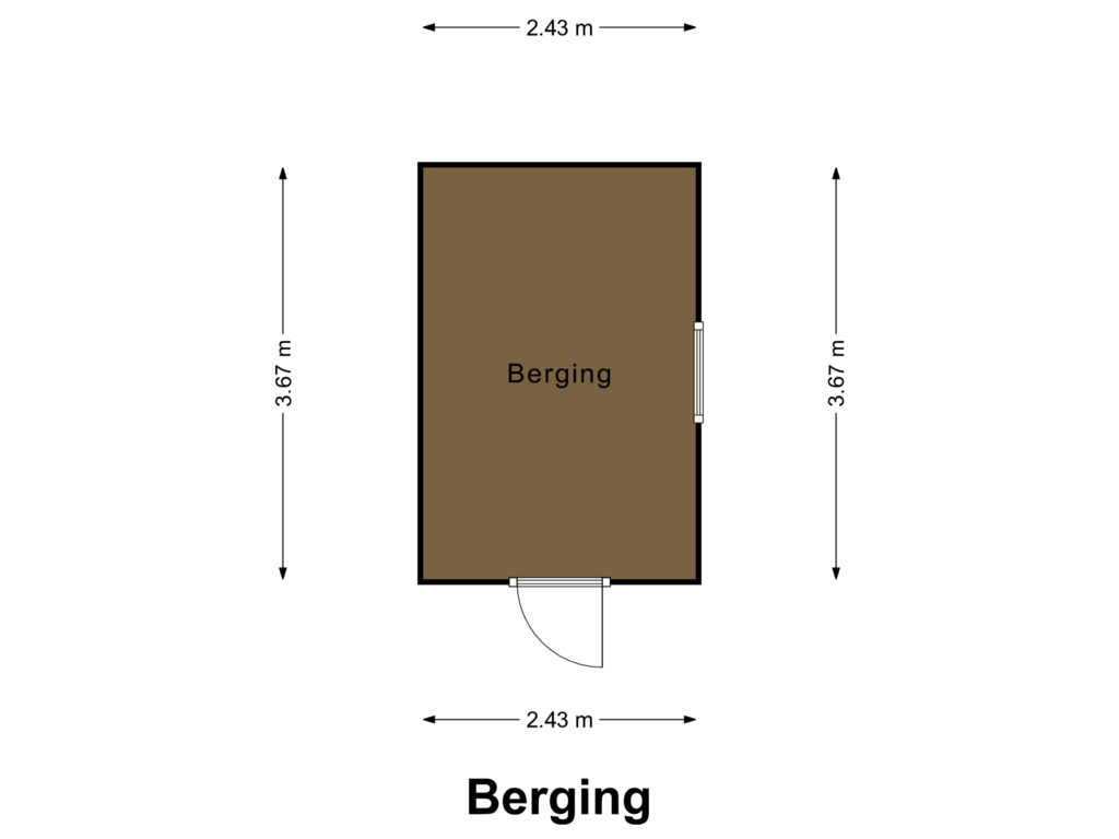 Bekijk plattegrond van Berging van Groenstraat 35