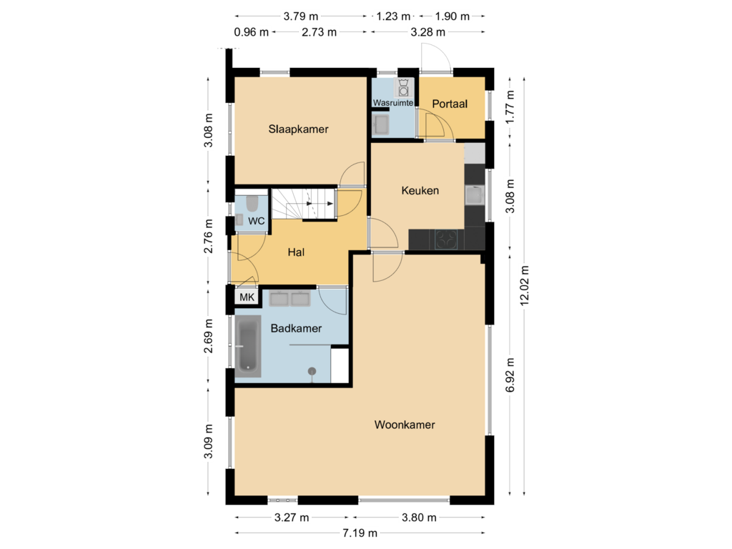 Bekijk plattegrond van Begane Grond van Ploegweg 15