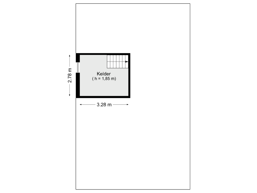 Bekijk plattegrond van Kelder van Ploegweg 15