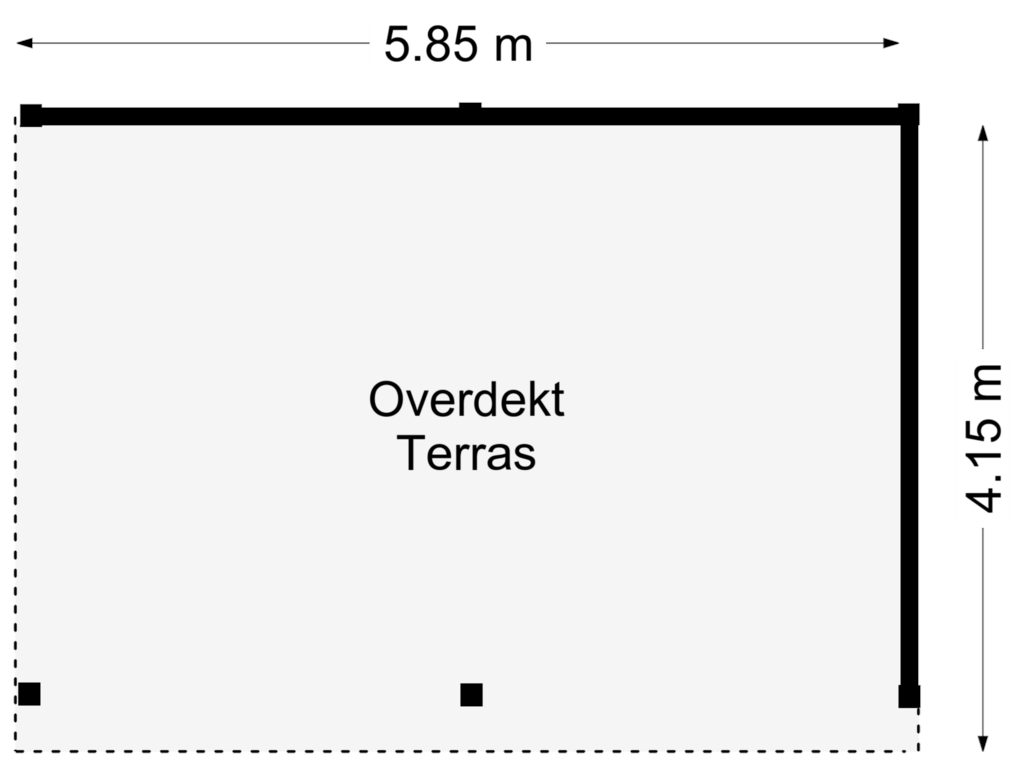 Bekijk plattegrond van Terrasoverkapping van Ploegweg 15