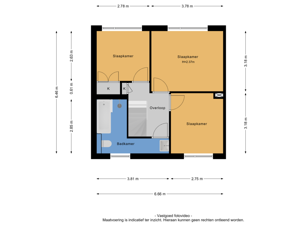 Bekijk plattegrond van 1e verdieping van Burgemeester van Lyndenpark 29