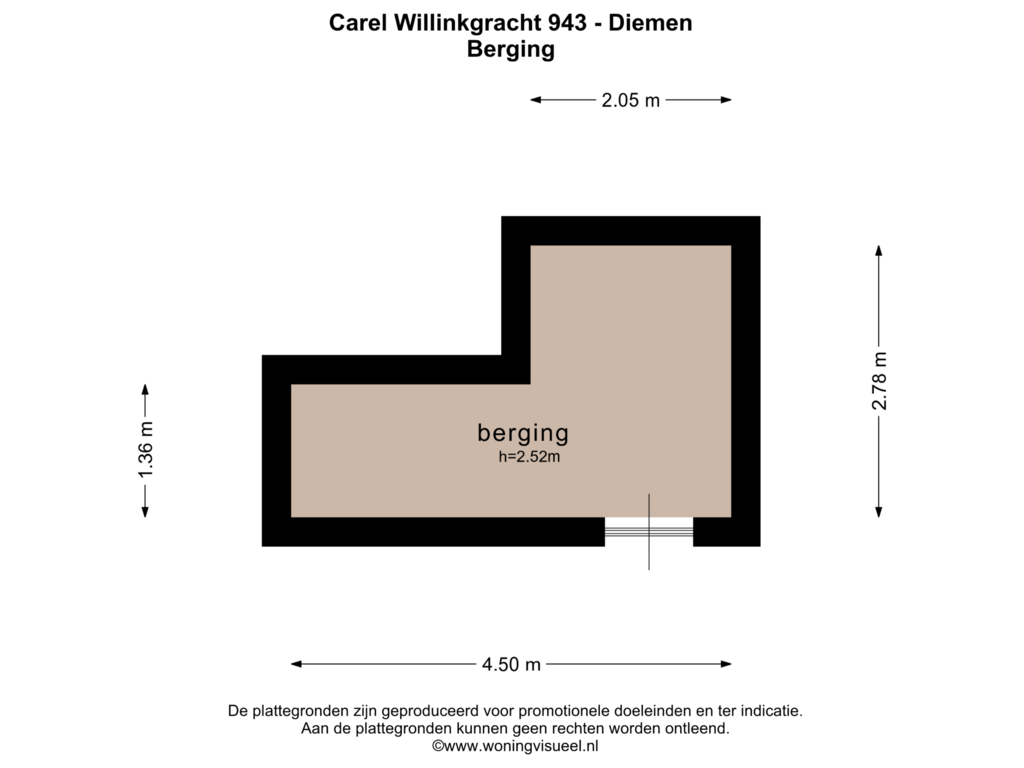 View floorplan of BERGING of Carel Willinkgracht 943