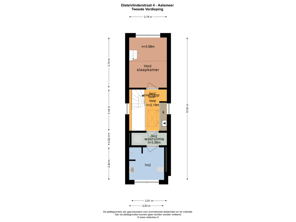 Bekijk plattegrond van TWEEDE VERDIEPING van Distelvlinderstraat 4