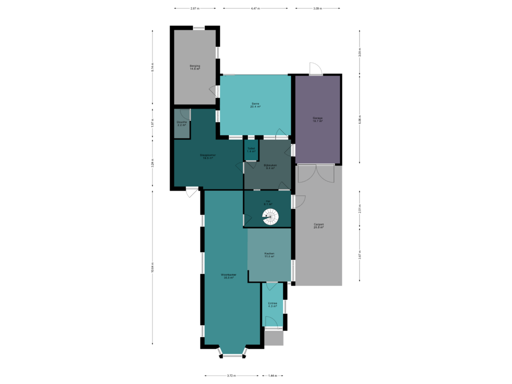 Bekijk plattegrond van Begane grond van Evertswijk 30