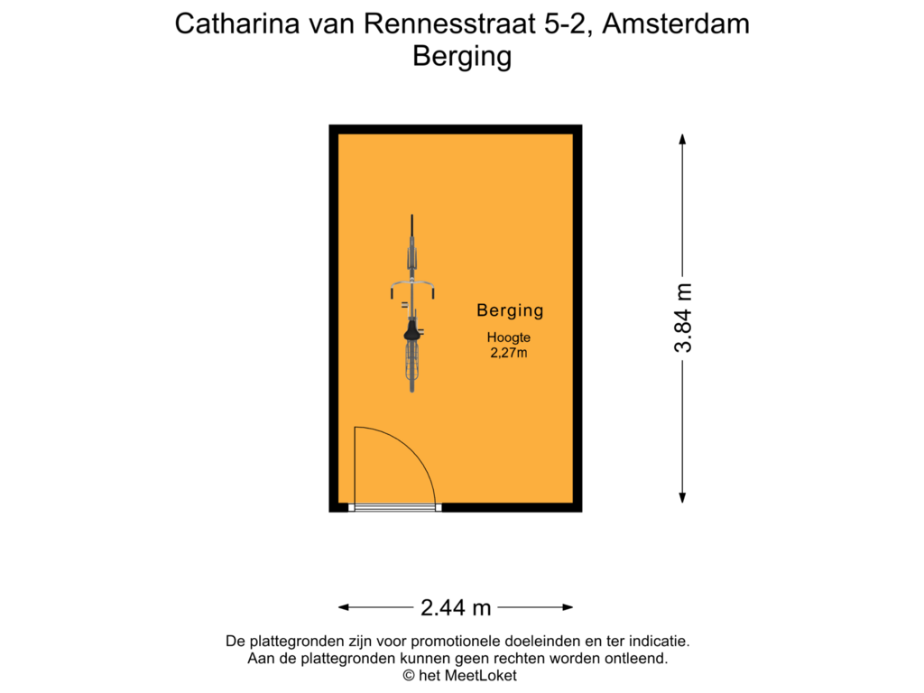 View floorplan of Berging of Catharina van Rennesstraat 5-2