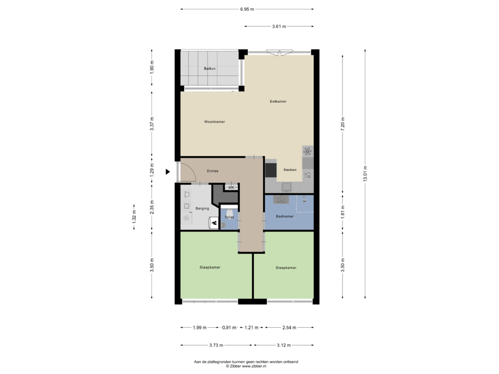 Bekijk plattegrond van Appartement van Tjalkstraat 52