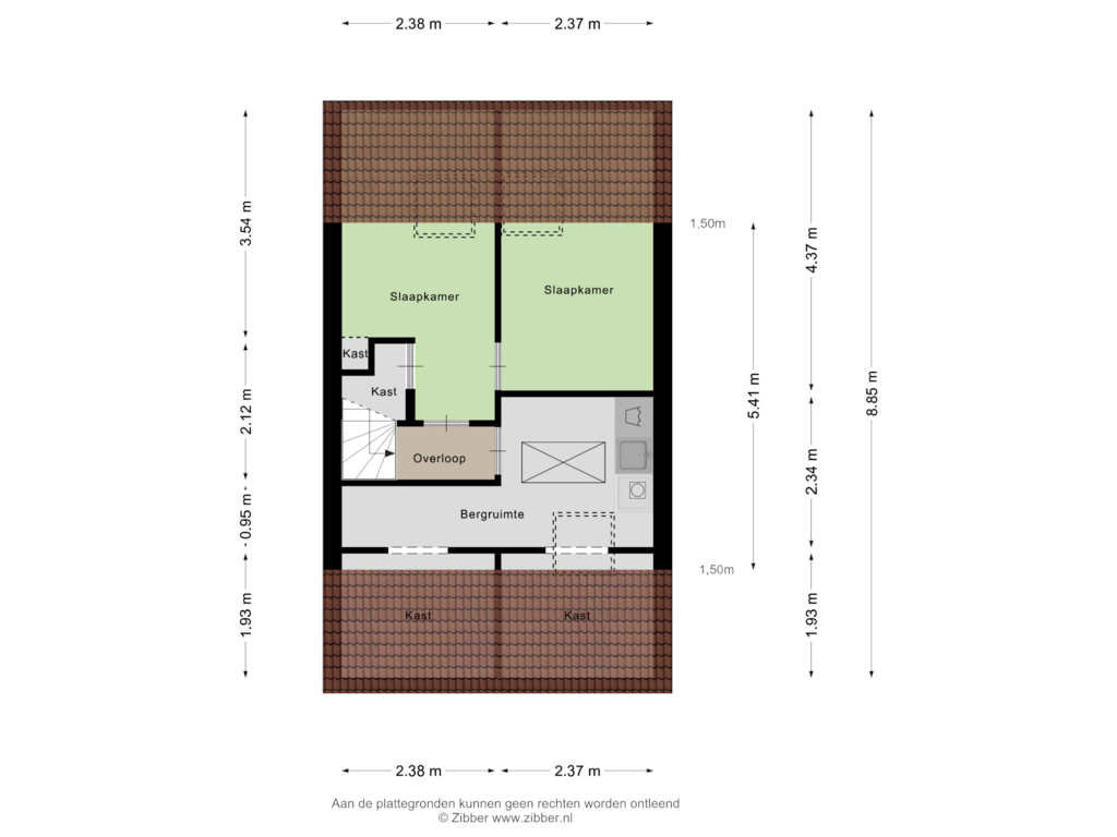 View floorplan of Tweede verdieping of Poseidon 5