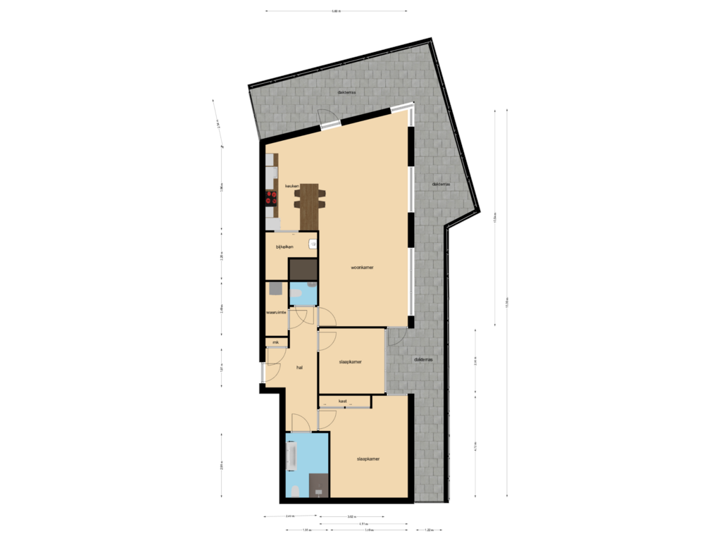 Bekijk plattegrond van Appartement 4e etage van De Stag 118