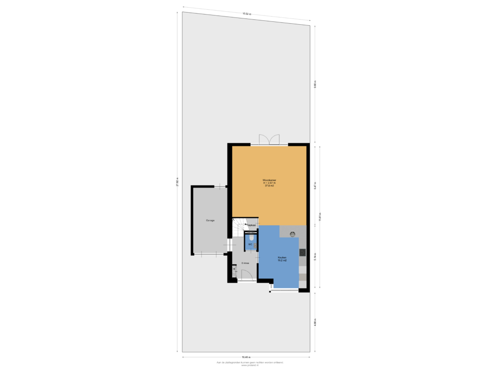 View floorplan of Begane Grond Met Kavel of Brigade 64