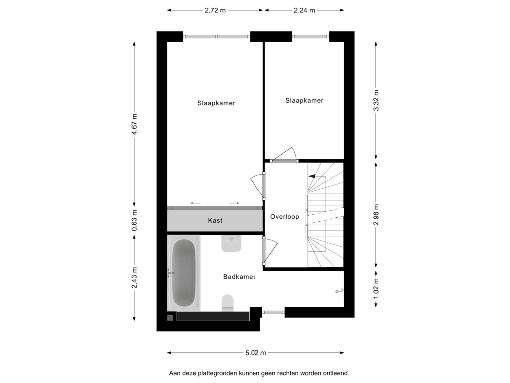 Bekijk plattegrond van Eerste verdieping van Vlodropstraat 28