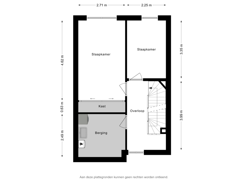 Bekijk plattegrond van Tweede verdieping van Vlodropstraat 28