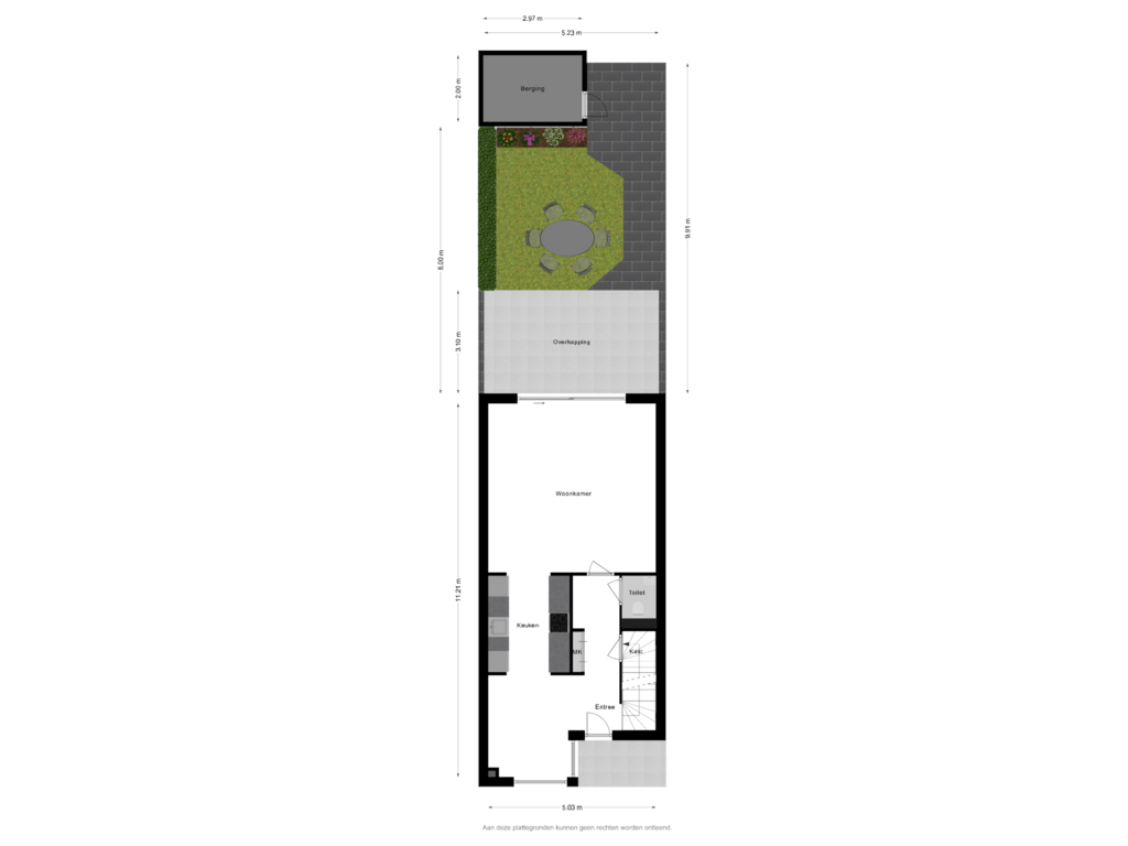 Bekijk plattegrond van Begane Grond Met Tuin van Vlodropstraat 28