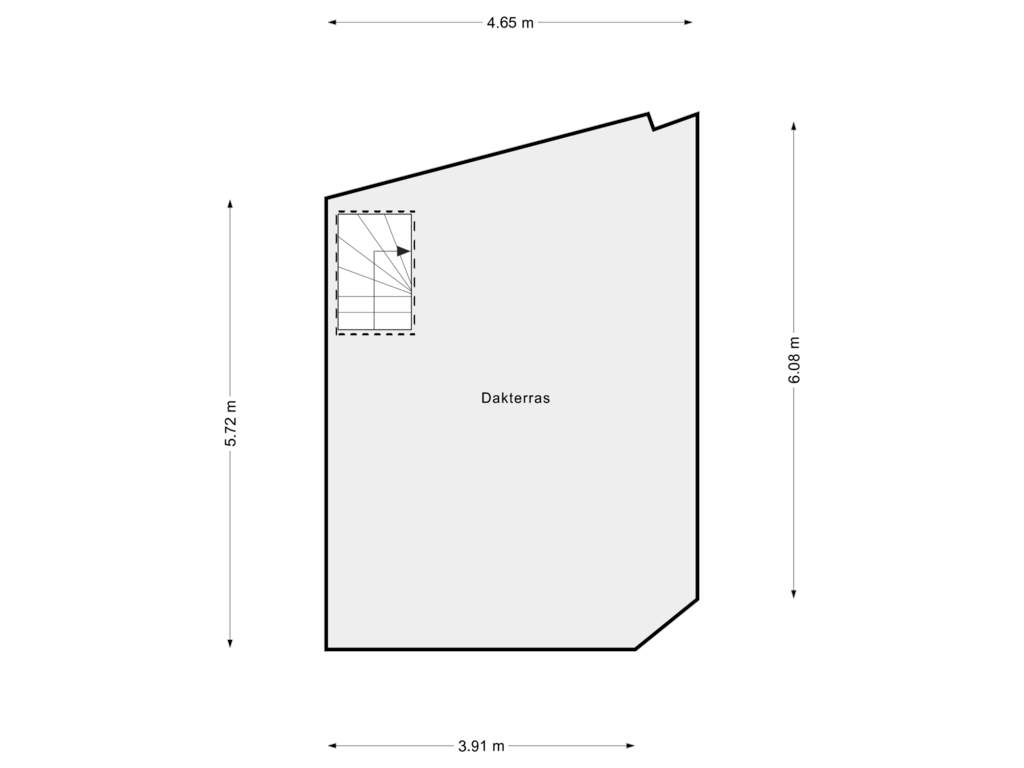 View floorplan of 2e Verdieping of van der Does de Willeboissingel 55