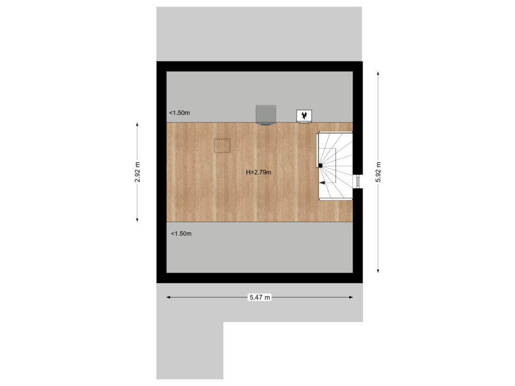 View floorplan of Tweede Verdieping of Bereklauw 117