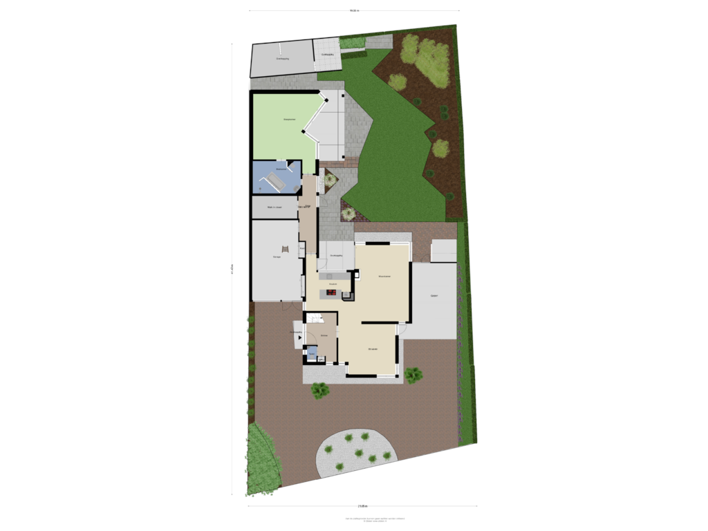 View floorplan of Begane Grond _Tuin of Oude Torenstraat 8