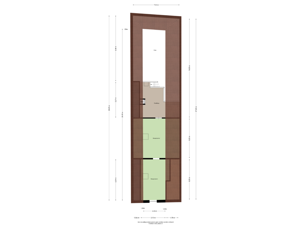 View floorplan of Eerste verdieping of Veneweg 44