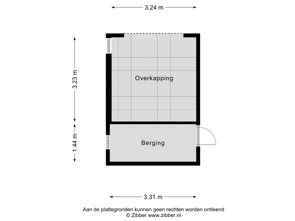 View floorplan of Berging of Veneweg 44