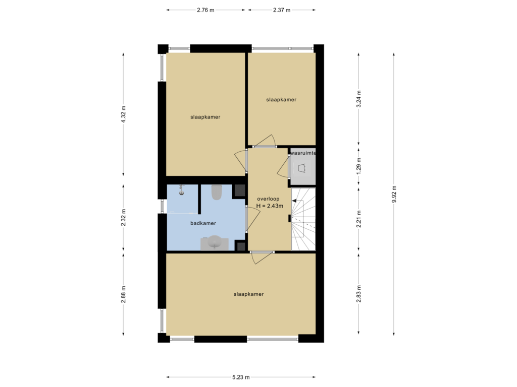 Bekijk plattegrond van Eerste Verdieping van Prunushage 1