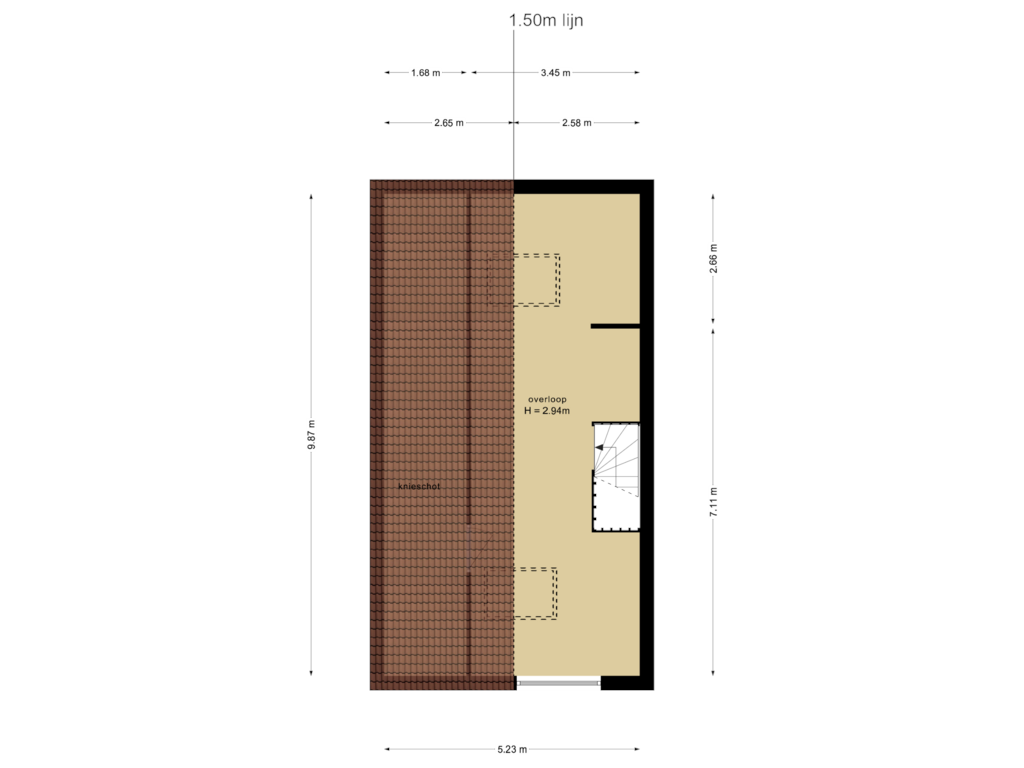 Bekijk plattegrond van Tweede Verdieping van Prunushage 1