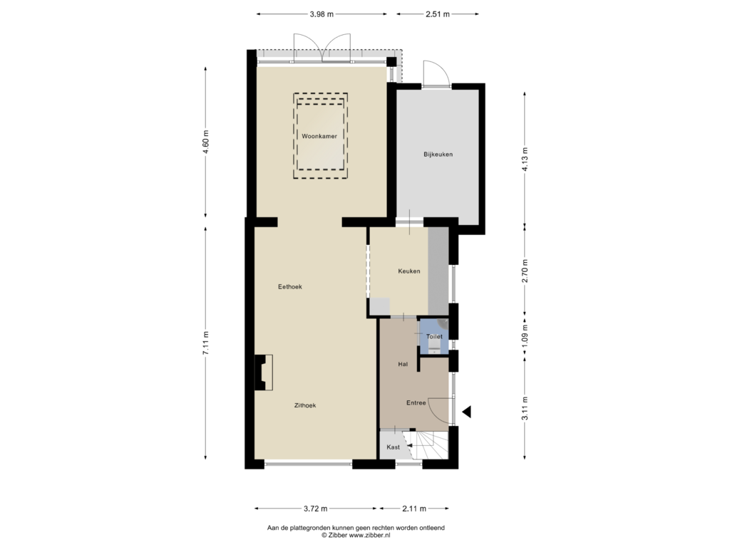 Bekijk plattegrond van Begane Grond van Vicariestraat 33