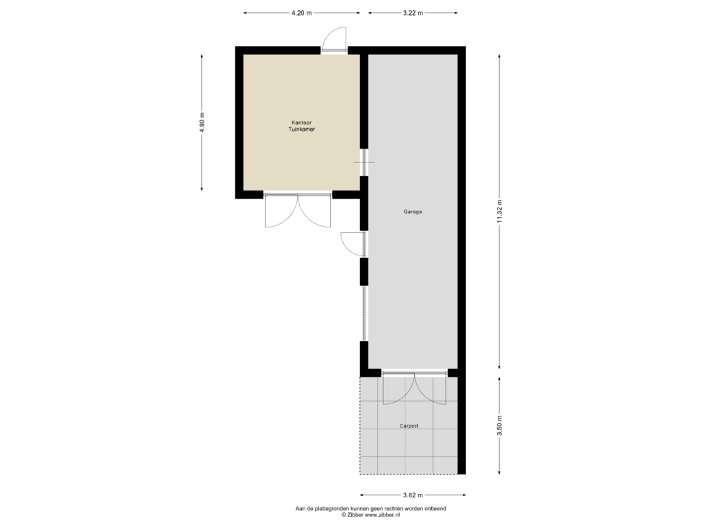 Bekijk plattegrond van Garage van Vicariestraat 33