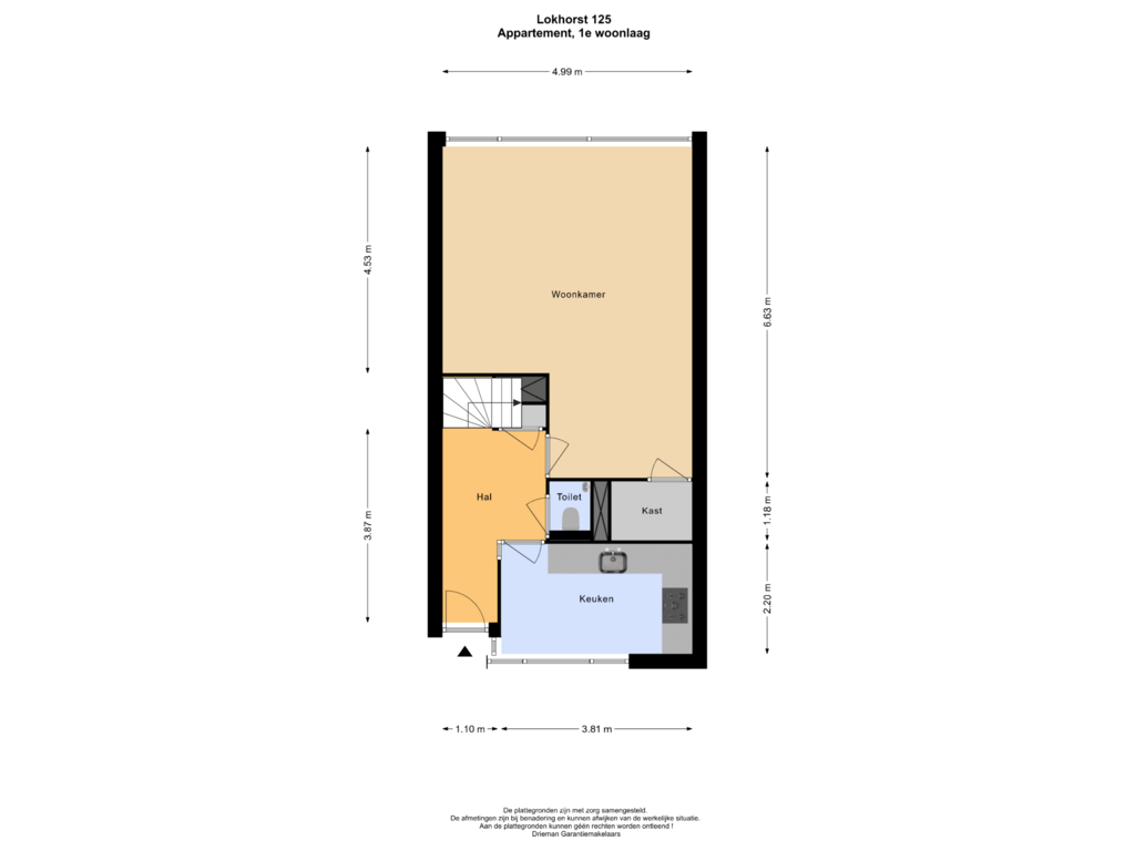 View floorplan of Appartement, 1e woonlaag of Lokhorst 125