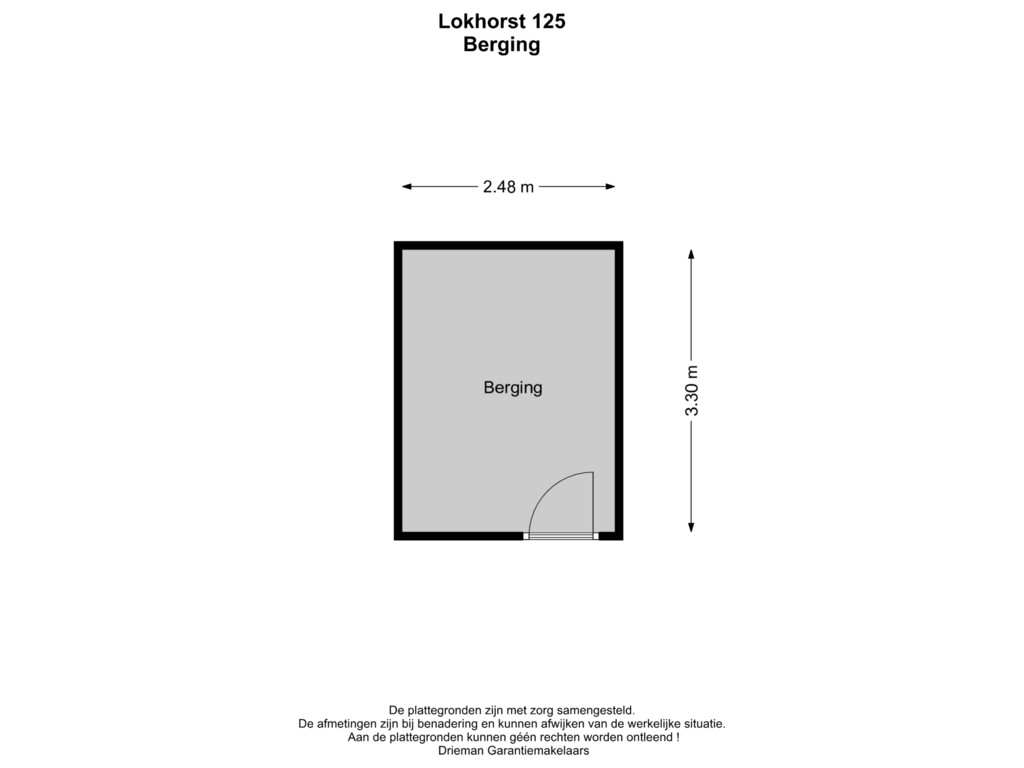 View floorplan of Berging of Lokhorst 125