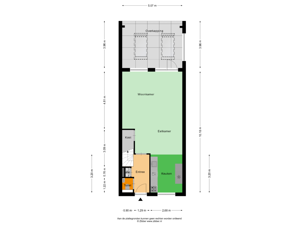 Bekijk plattegrond van Begane grond van Hendrik van Hamontstraat 20