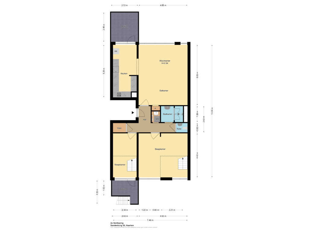 Bekijk plattegrond van 2e Verdieping van Sandenburg 38