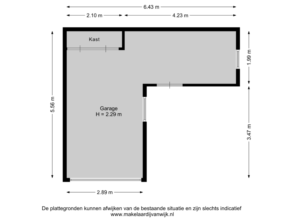 View floorplan of Garage of Jacoba van Beierenlaan 4