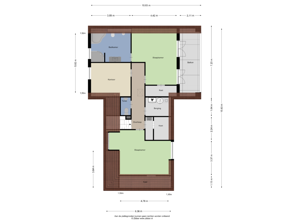 View floorplan of Eerste verdieping of Heer Janszdorp 15