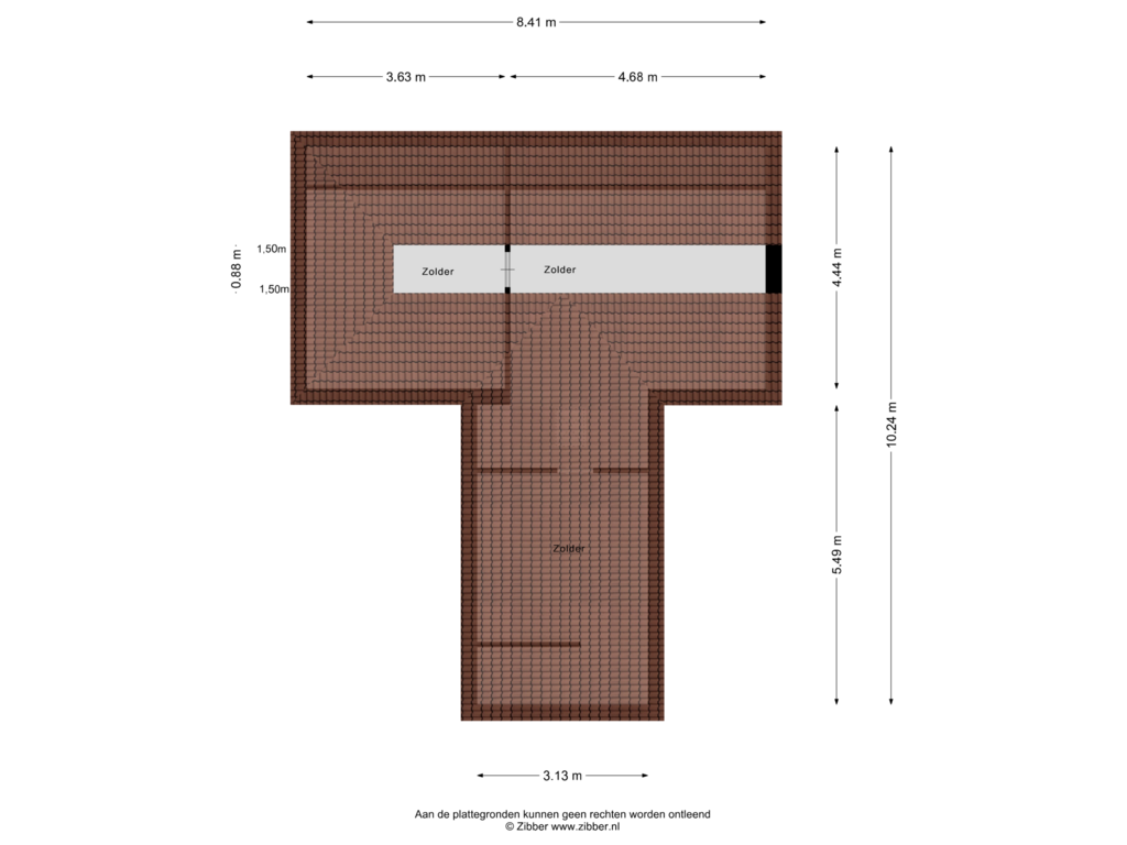 View floorplan of Zolder of Heer Janszdorp 15