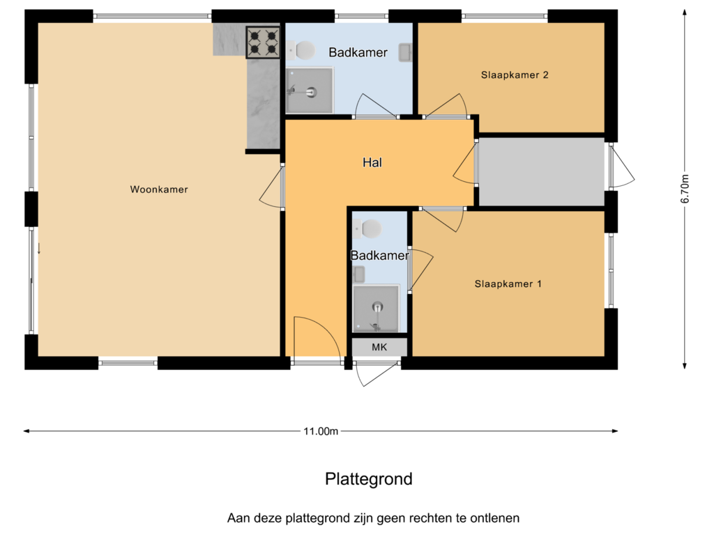 View floorplan of Plattegrond of Krachtighuizerweg 38-243