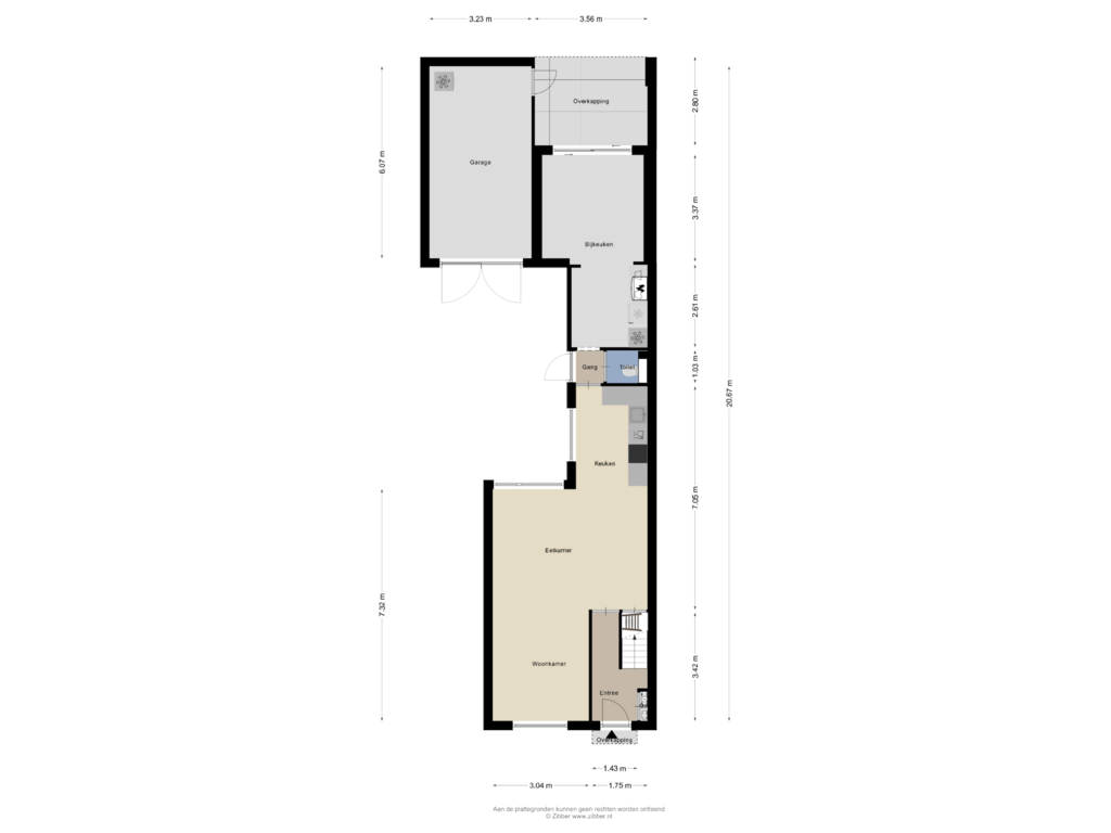 Bekijk plattegrond van Begane grond van Hoolstraat 26