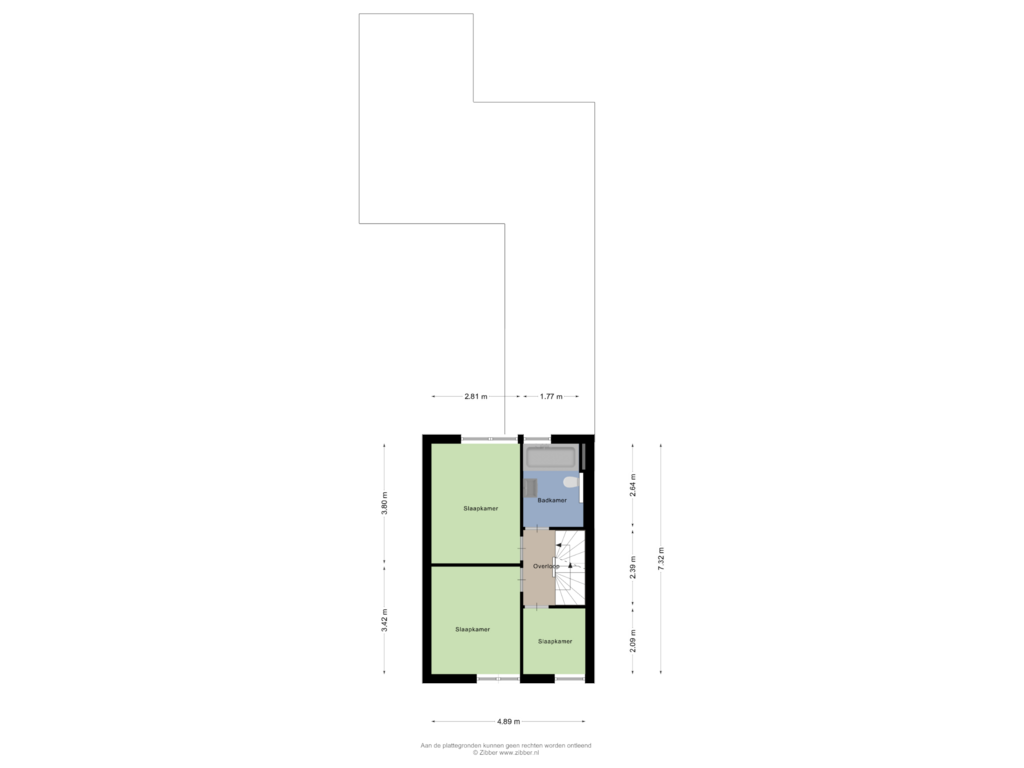 Bekijk plattegrond van Eerste verdieping van Hoolstraat 26